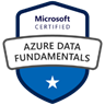 Microsoft Certified: Azure Data Fundamentals badge image. Issued by Microsoft